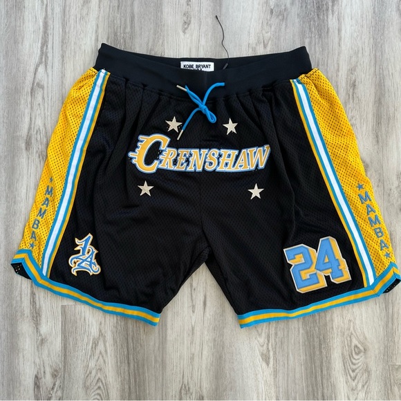Nipsey Hussle X Kobe Bryant Headgear Classics 2XL Men's Shorts in Black Yellow - Picture 1 of 11